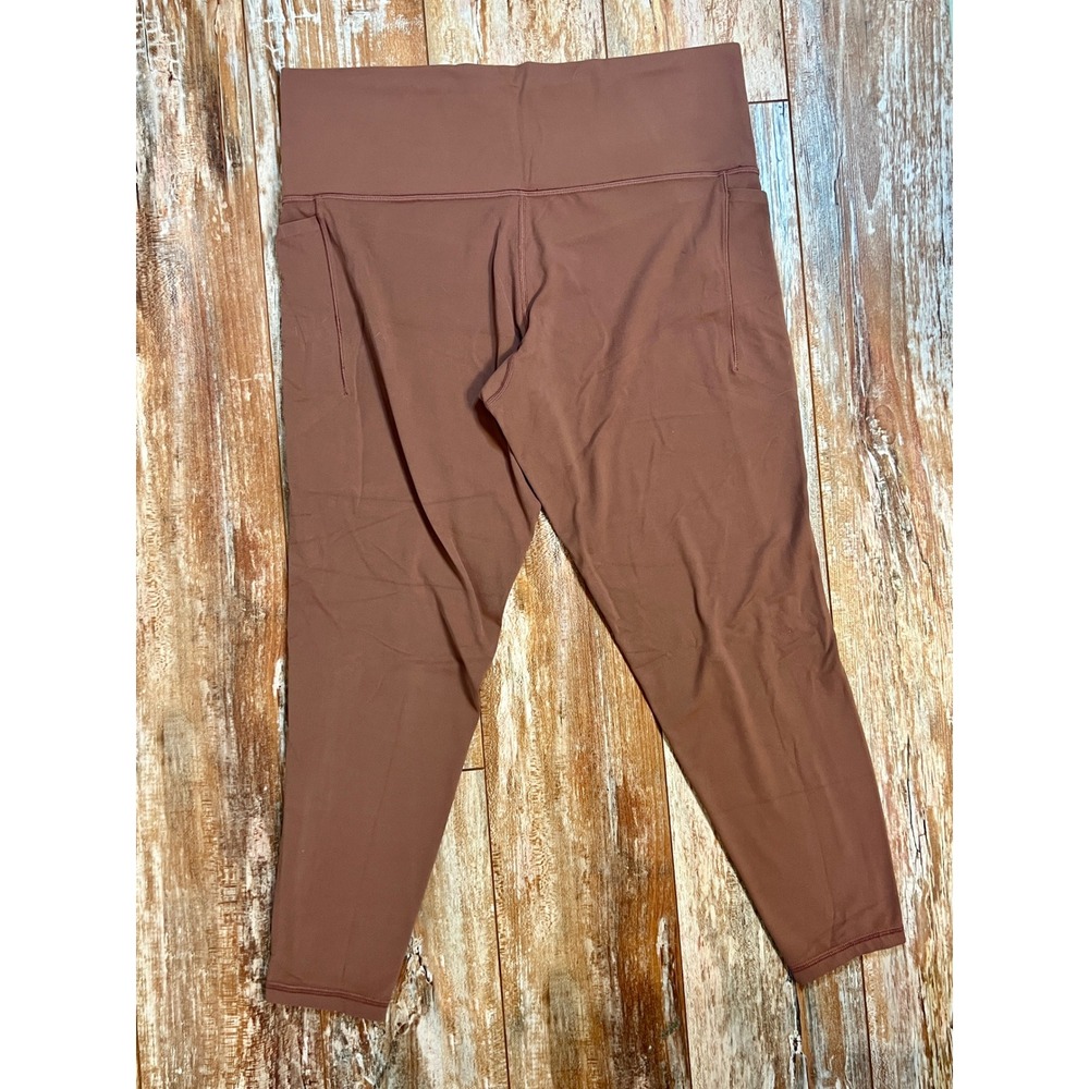 Athleta Salutation Stash Pocket II Tight Brown Leggings 1X
